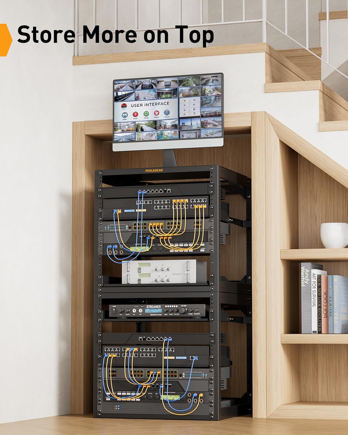 10U Open Frame Network Rack for 19″ Servers & AV Gear