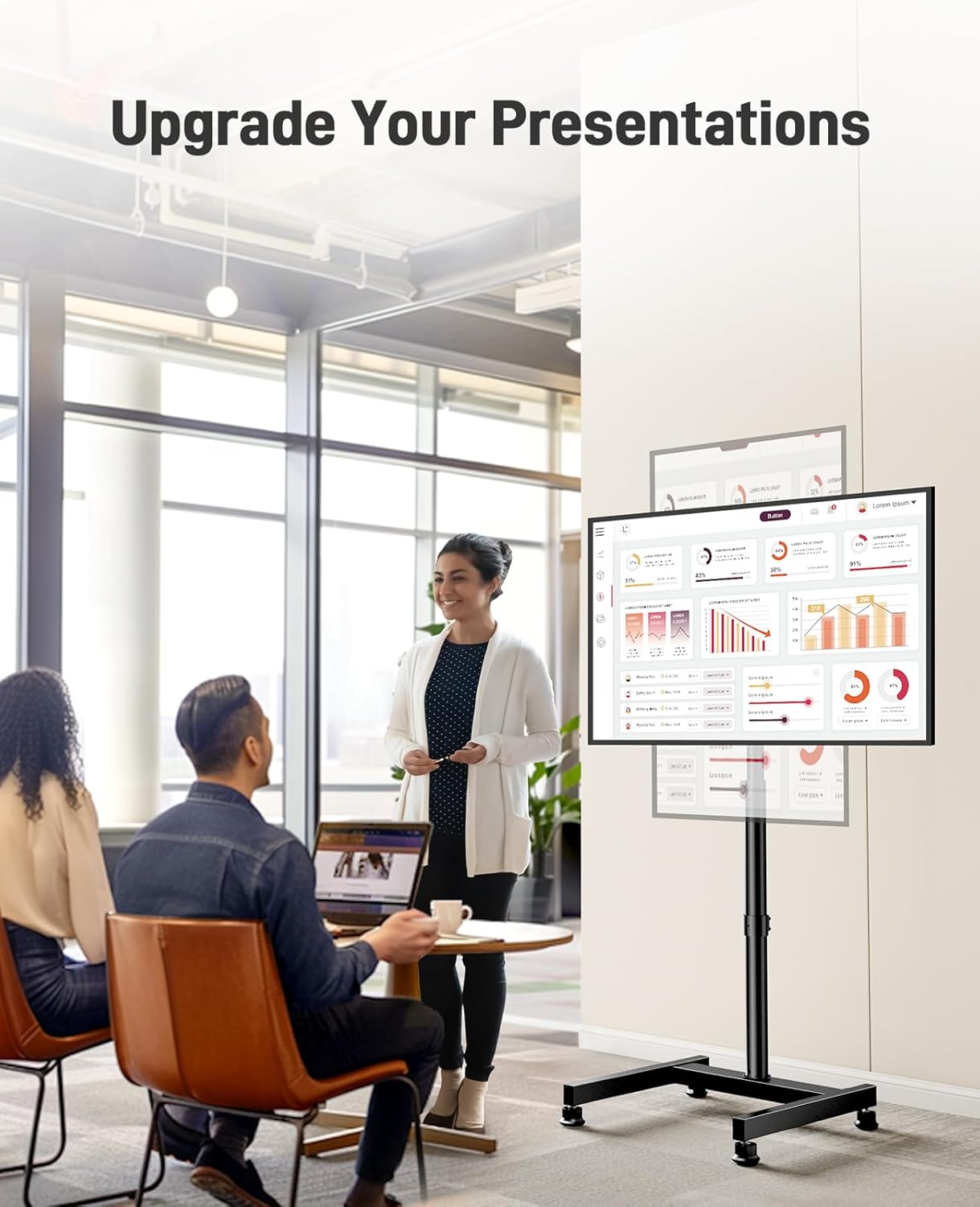 Floor TV Stand with Mount for 26-50 inch