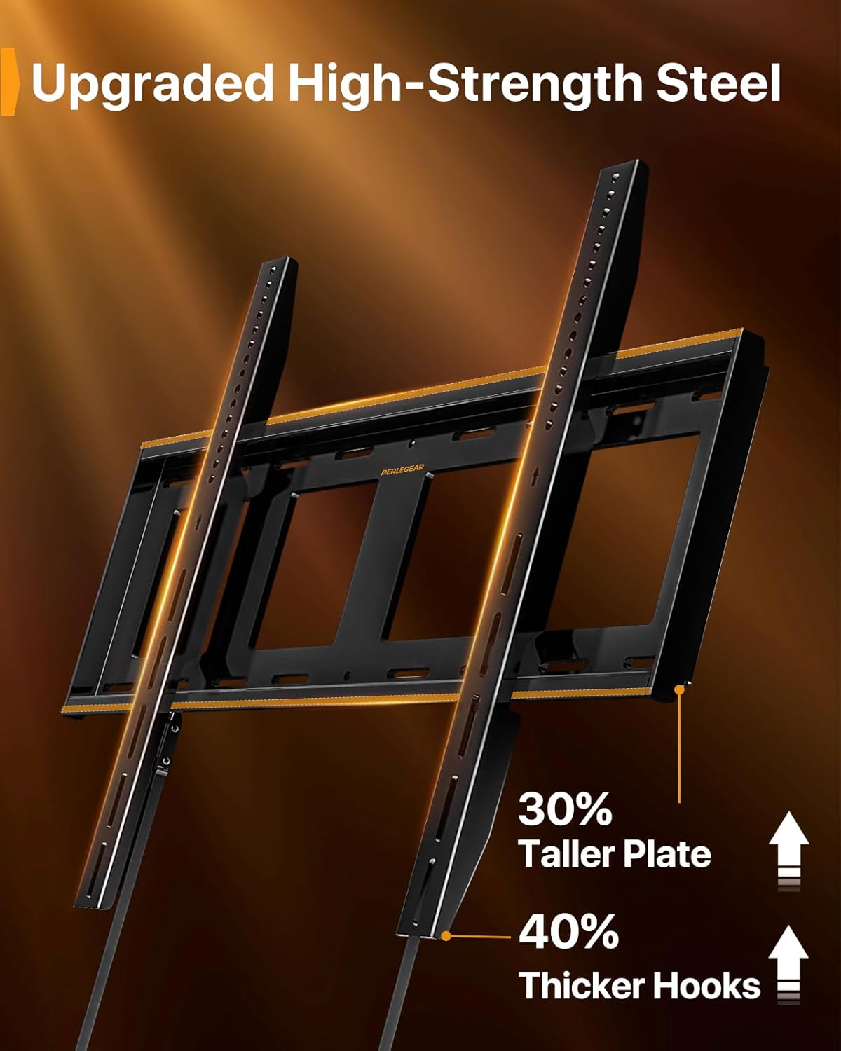 Perlegear Heavy Duty Fixed TV Wall Mount for 42"-115" TVs up to 225 lbs