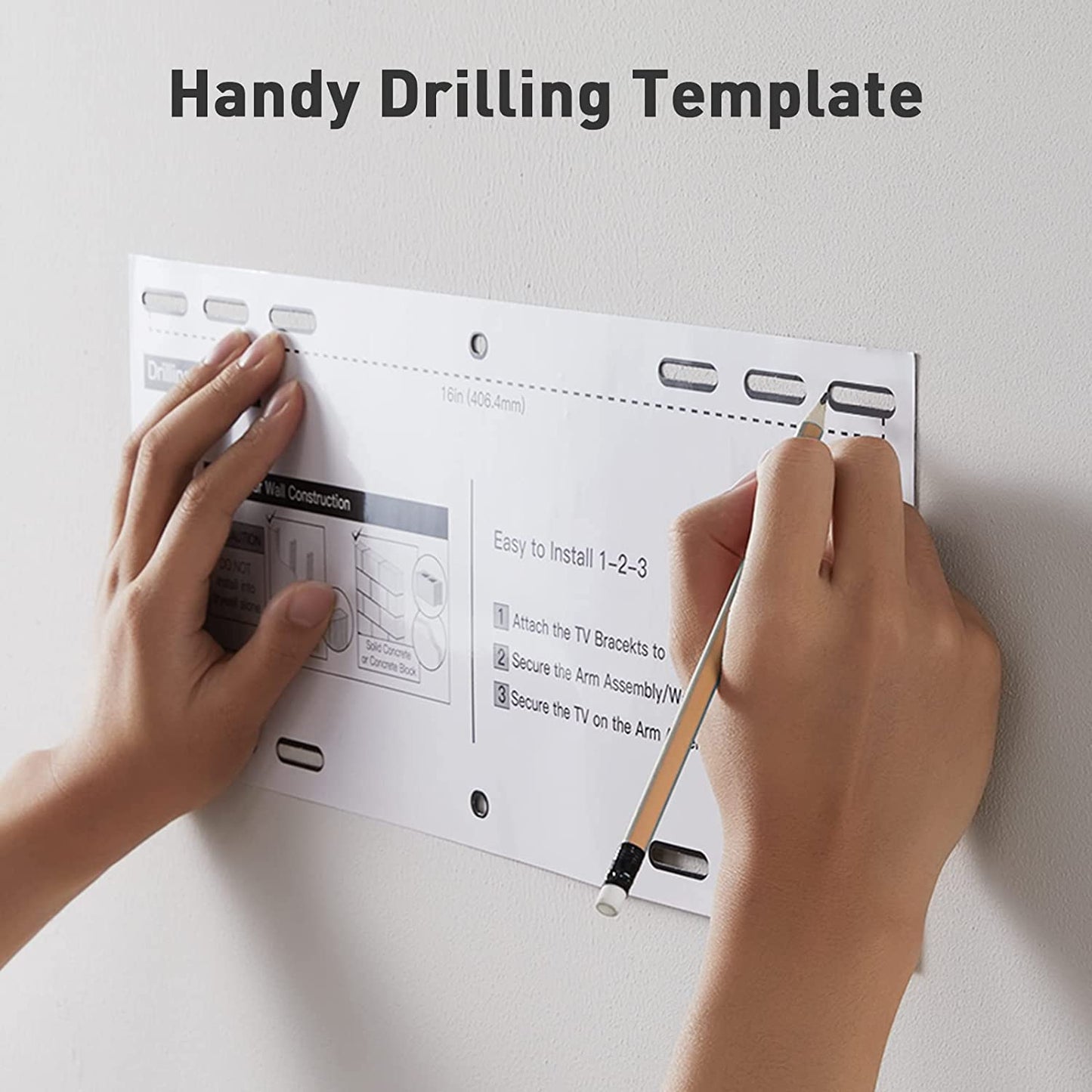 Full Motion TV Wall Mount For 37" To 85" TVs