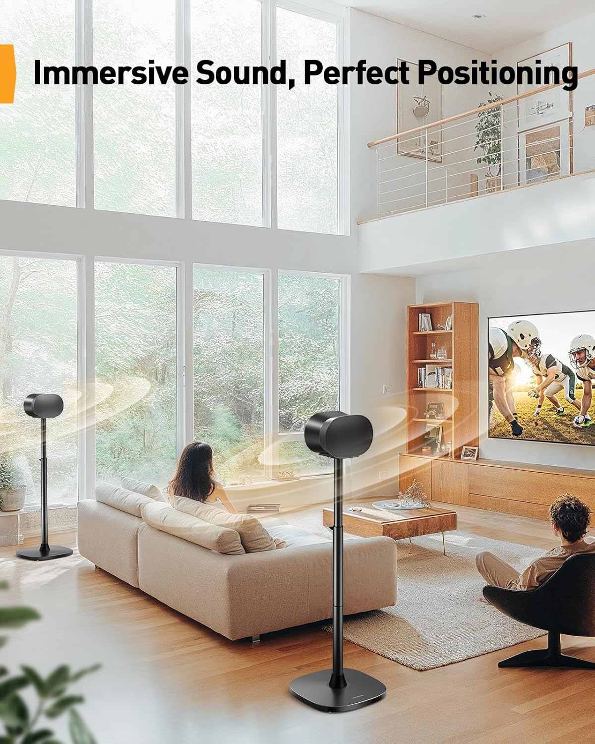 Speaker Stand for Sonos Era 300, Adjustable Height 33”-42”