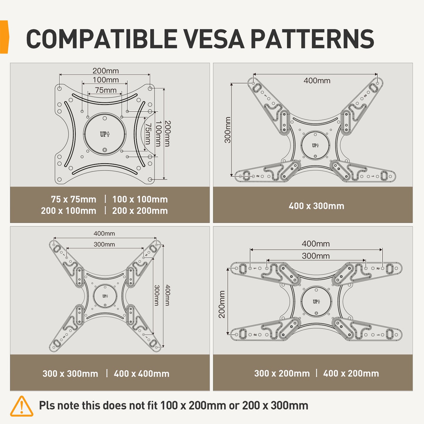 Full Motion TV Wall Mount For 26" to 60" TVs