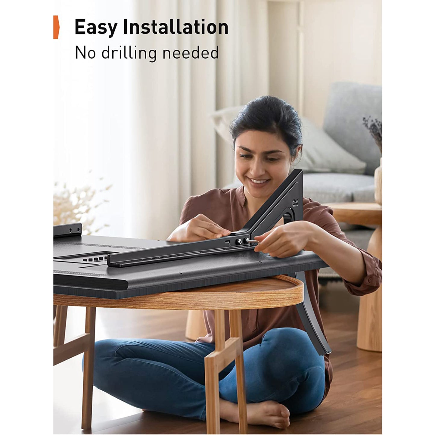 Fixed Tabletop TV Stand For 32" To 55" TVs