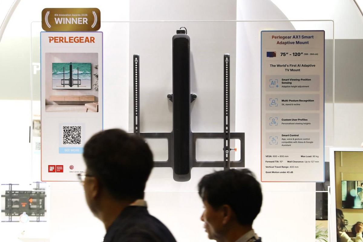 Perlegear Showcases AI-Adaptive AX1 TV Mount at IFA 2026
