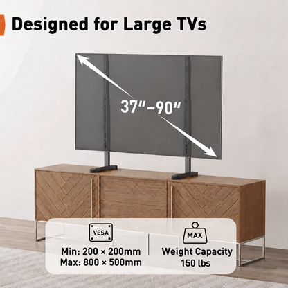 Heavy Duty Tabletop TV Stand for 37"-90" TVs | MX07