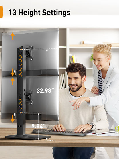 Dual Monitor Stand for 13" to 40" Screens