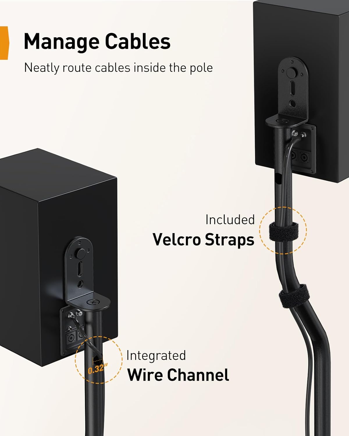Height-Adjustable Speaker Stand Pair