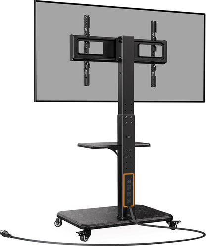 TV Cart with Power Outlet For 32" To 75" TVs