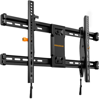 Perlegear Tilting TV Wall Mount for 42–90 Inch TVs with Leveling Adjustment, Low Profile TV Mount up to 132 lbs, Wall Mount Bracket Fits 8”/12”/16”/24” Wood Studs, Max VESA 600x400mm, PGLT9