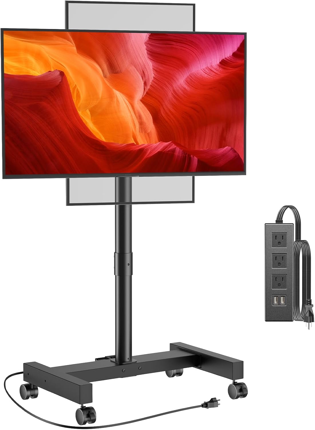 Rolling TV Stand with Power Outlet