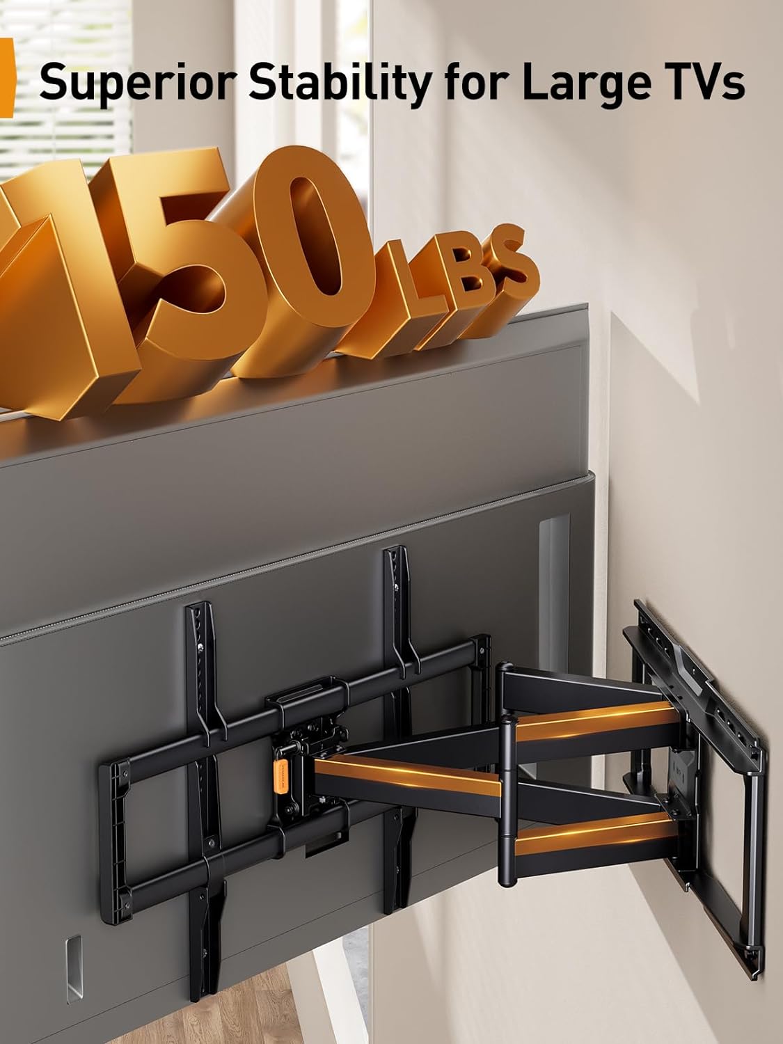 Full Motion TV Wall Mount For 42" to 90" TVs