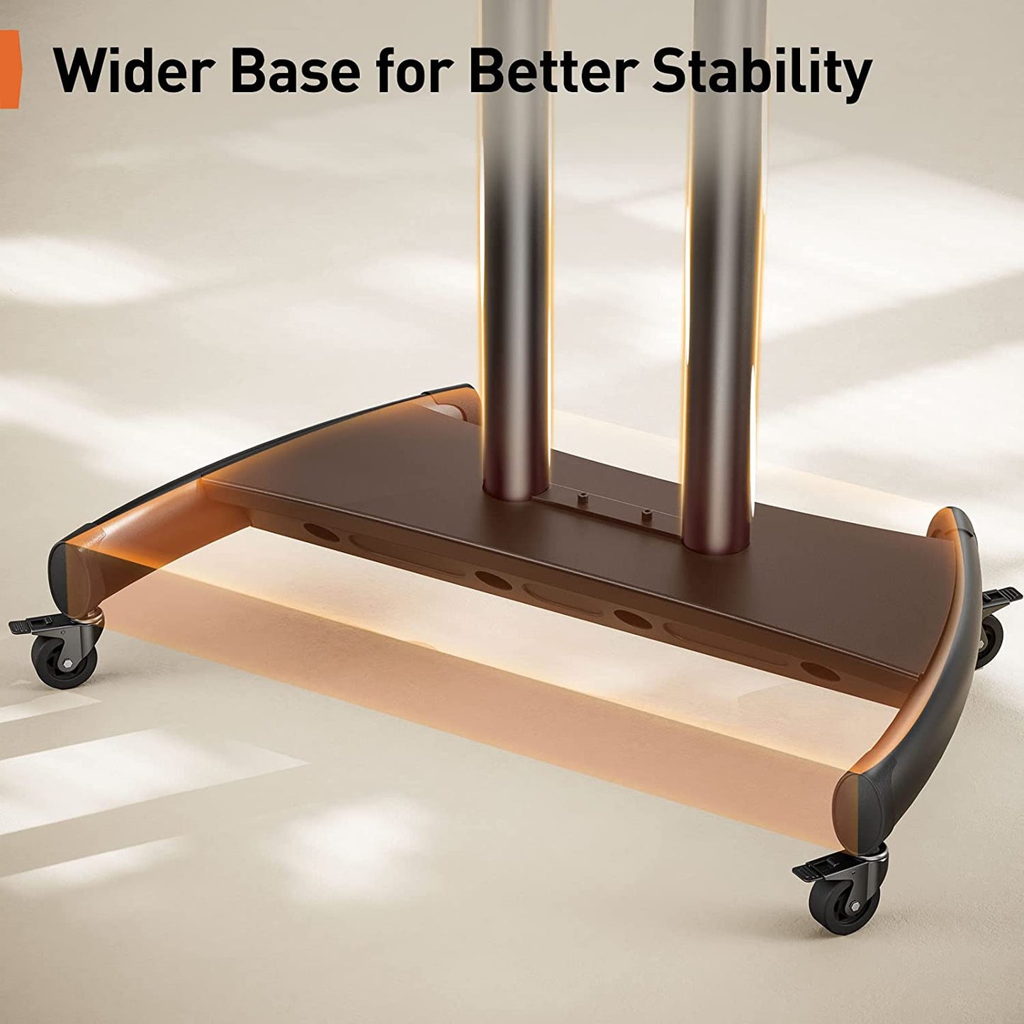 Heavy-Duty TV Cart For 55" To 90" TVs