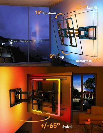 Perlegear AuraFrame™ Pre-Assembled TV Wall Mount