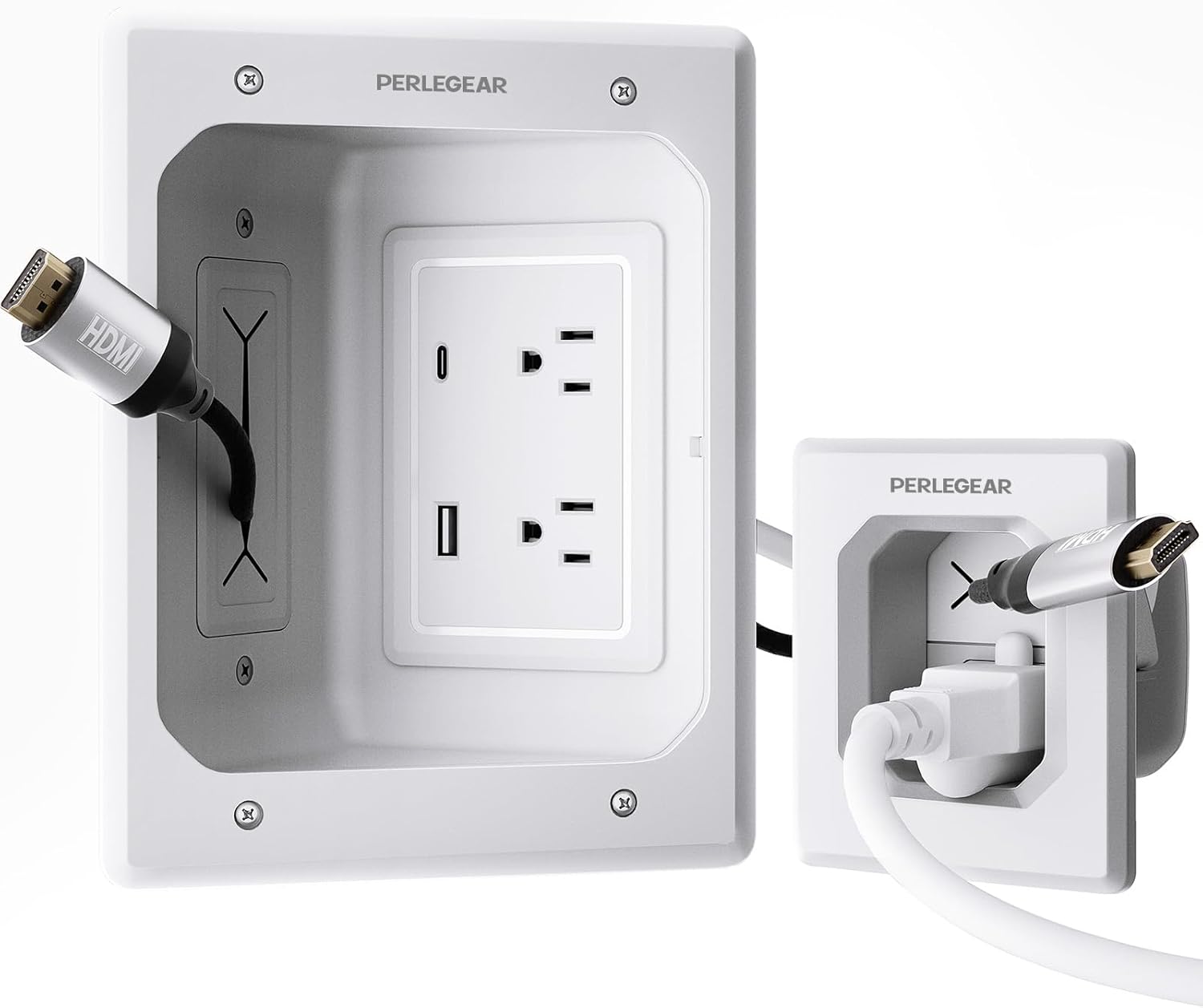 Cord Hider for Wall Mount TV with AC Outlets