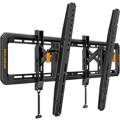 Perlegear Advanced Tilt TV Wall Mount, Pre-Assembled Tv Mount for Most 42-90 inch TVs up to 150 lbs, 6-inch Arm Extension, 15° Full Tilt, Fits 24″/16″ Wood Studs, Max VESA 600x400mm