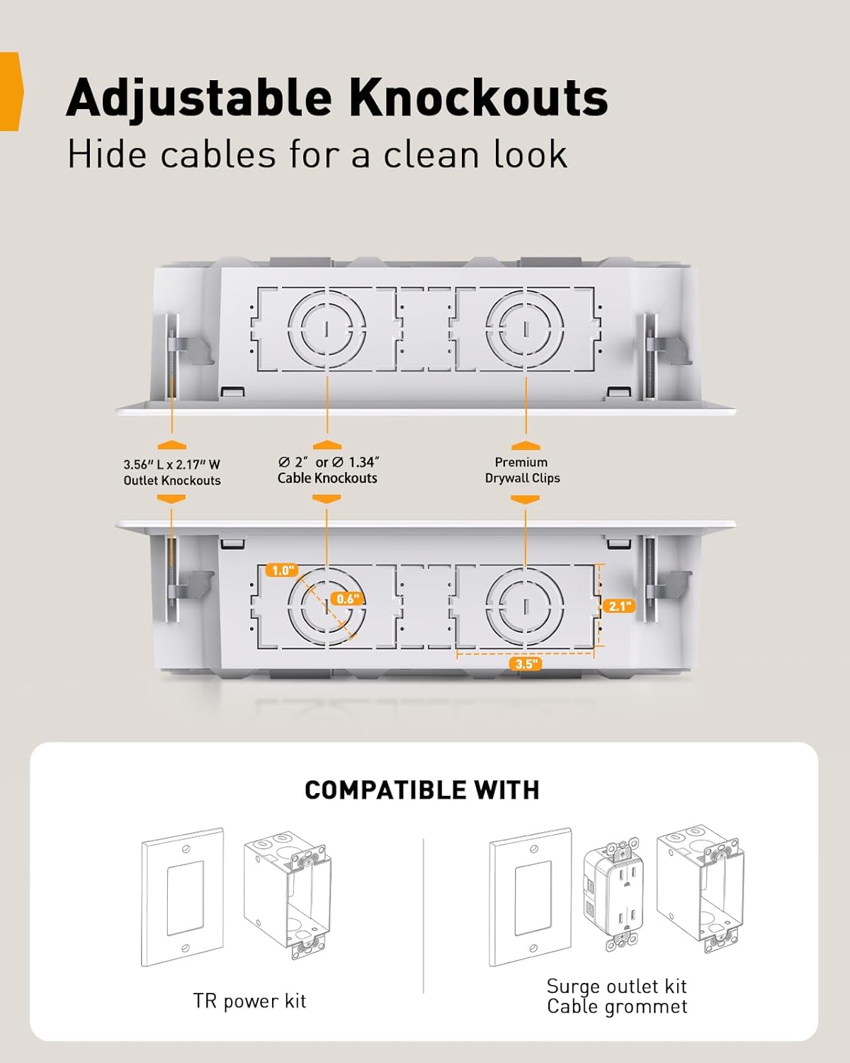 Perlegear 9″ in-Wall Media Box