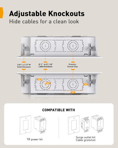 Perlegear 9″ in-Wall Media Box