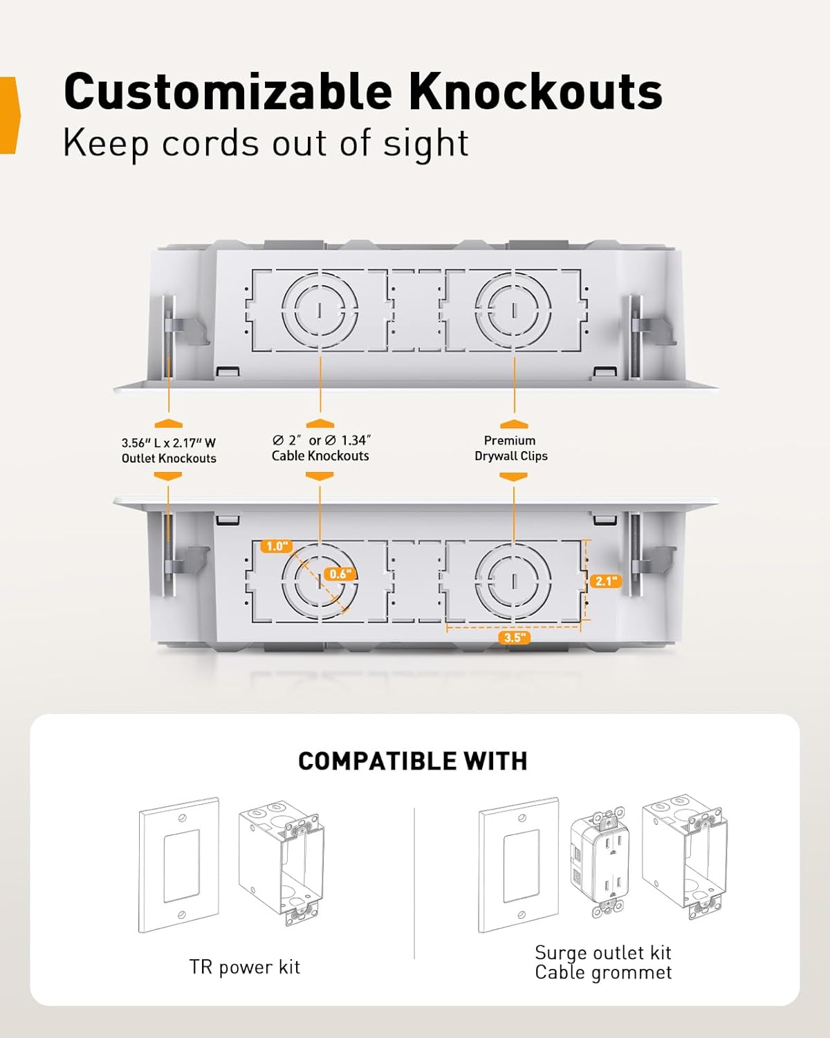 Perlegear 17″ in-Wall Media Box