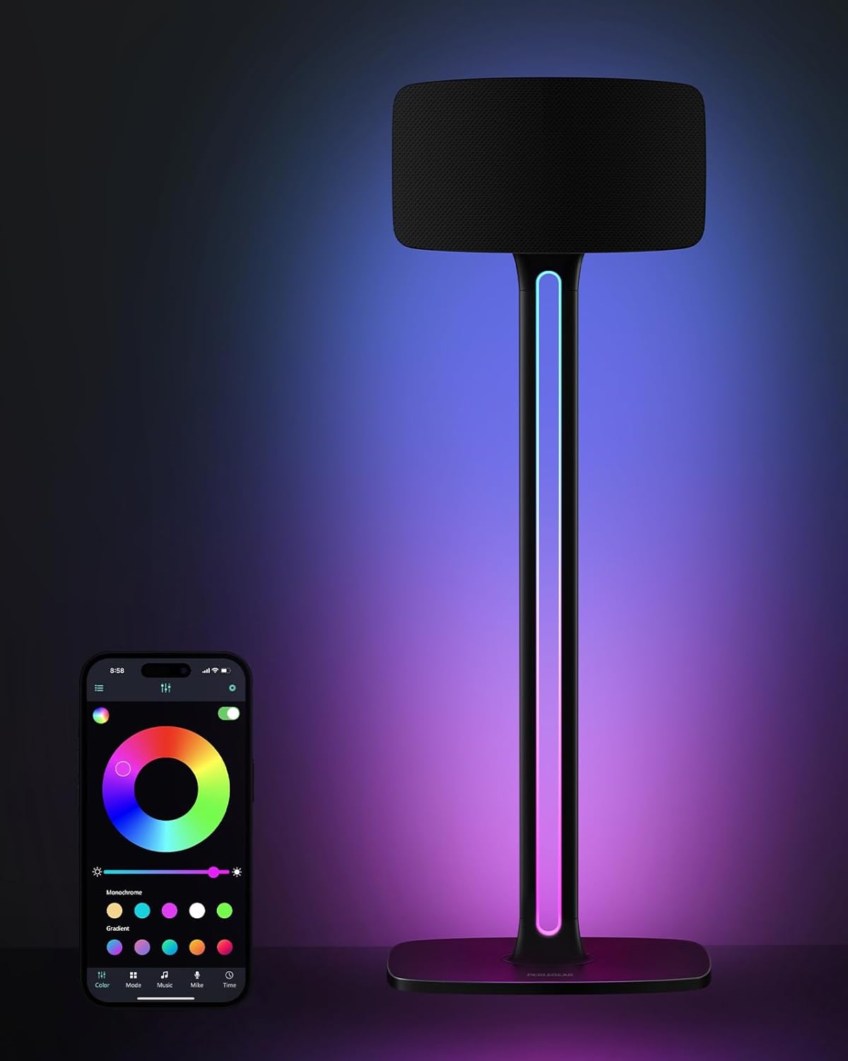 Speaker Stands with RGB Lighting (1 Pack)