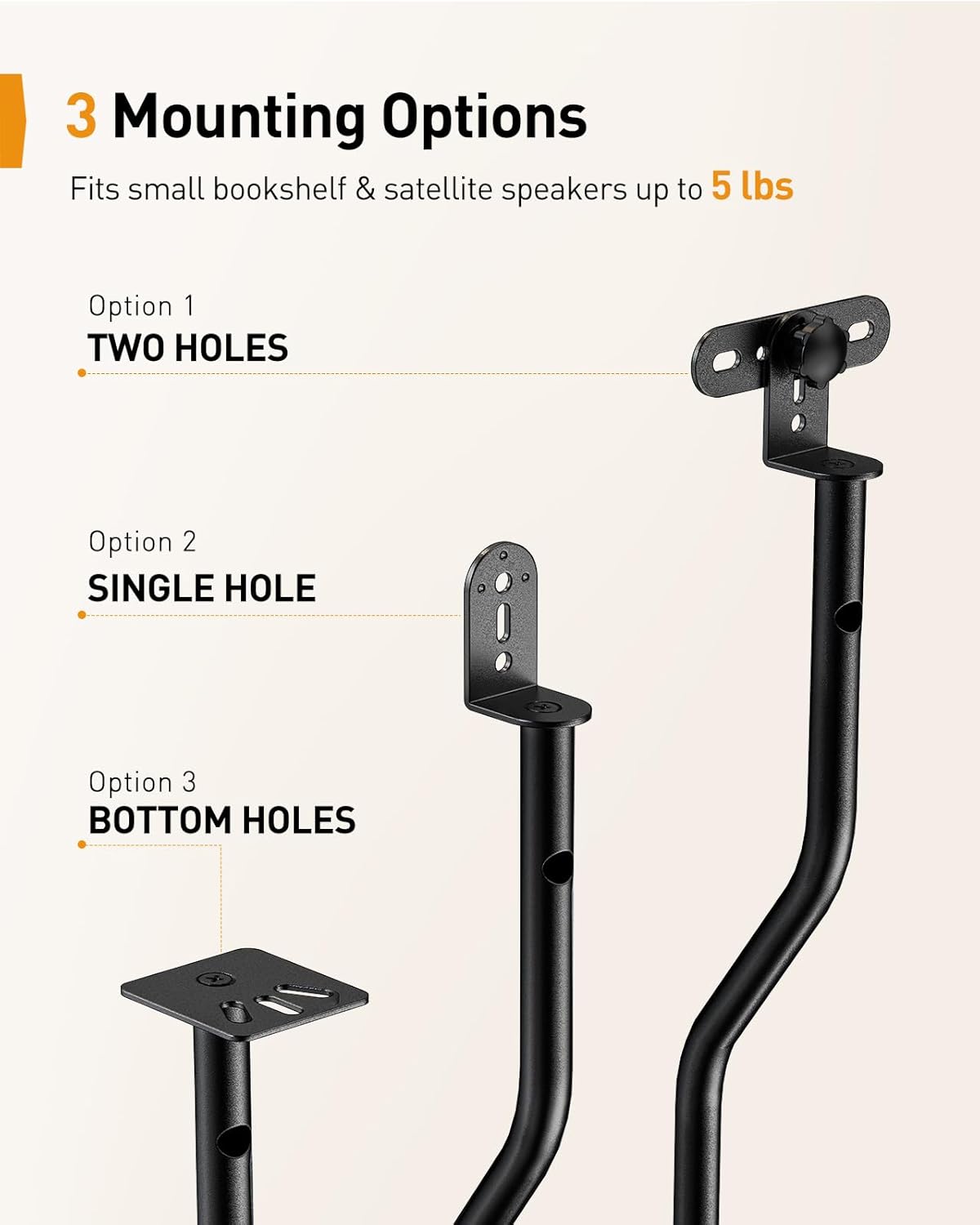 Height-Adjustable Speaker Stand Pair