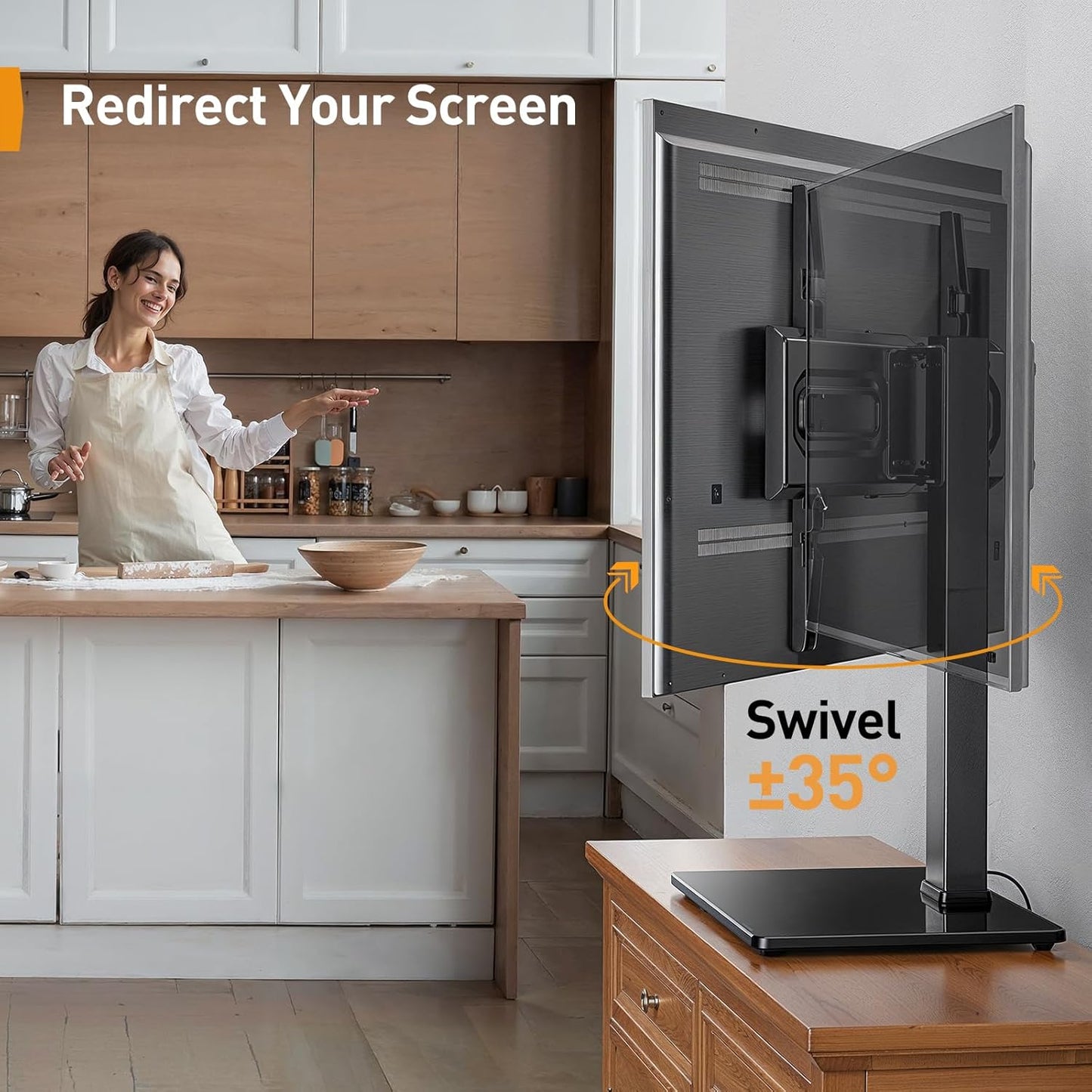 Universal TV Stand with Power Outlet for 32-80 inch TVs