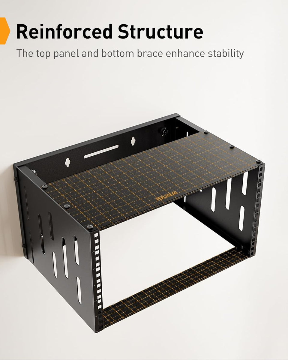 6U Open Frame Network Rack for 19″ Servers & AV Gear – Perlegear
