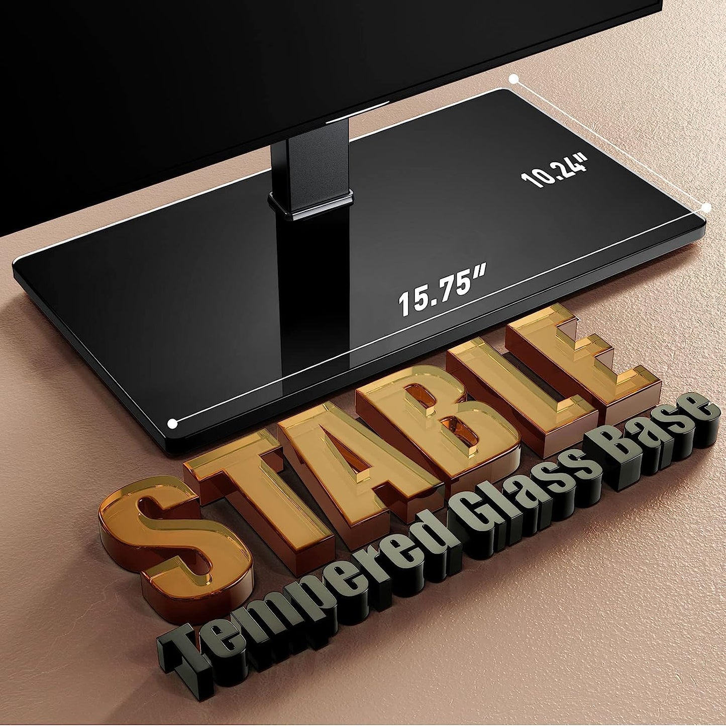 Swivel Tabletop TV Stand With Integrated Power Strip For 32" to 60" TVs