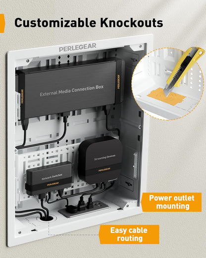 Perlegear 17″ in-Wall Media Box
