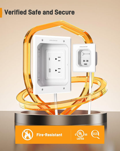 Cord Hider for Wall Mount TV with AC Outlets