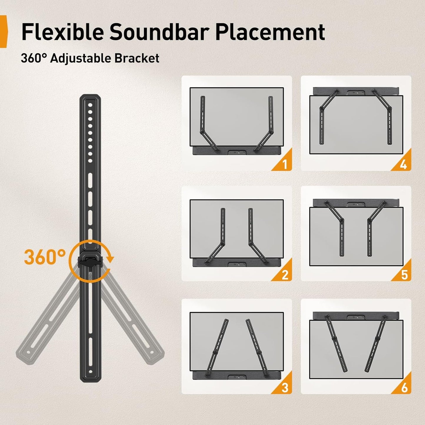 Soundbar Mount with Adjustable Height