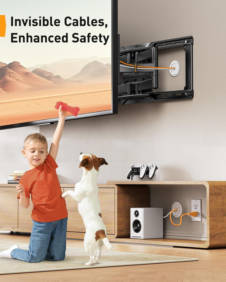Perlegear Cord Hider for Wall Mounted TV, in-Wall Cable Management Kit