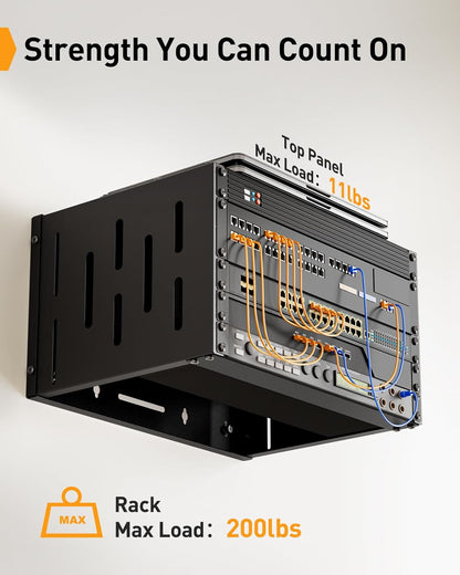 6U Open Frame Network Rack for 19″ Servers & AV Gear