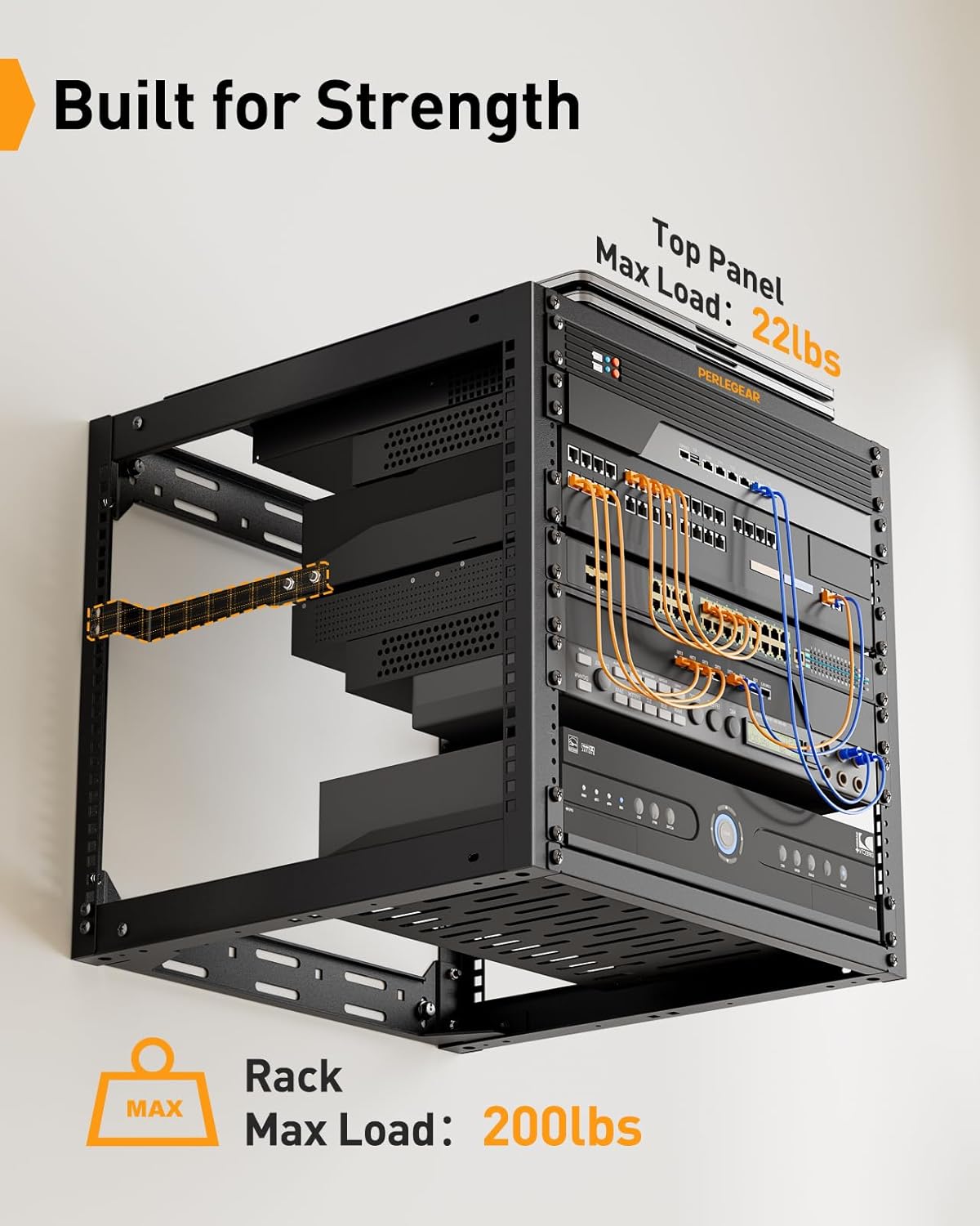 10U Open Frame Network Rack for 19″ Servers & AV Gear