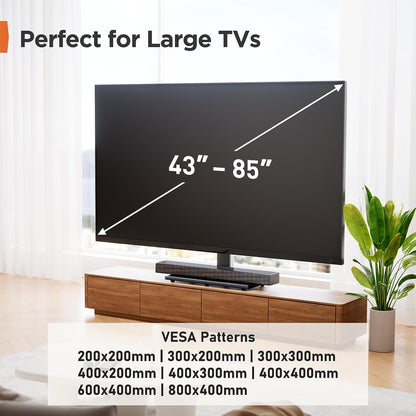 Swivel Tabletop TV Stand For 43" to 85" TVs
