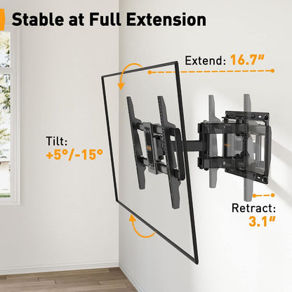 Telescopic Support TV Wall Mount For 40" To 82" TVs, PGLF9-US