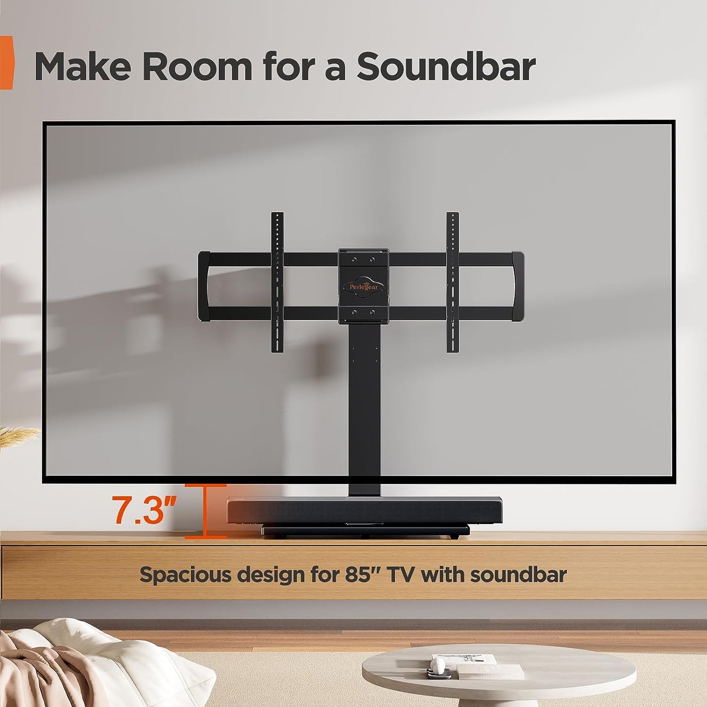 Swivel Tabletop TV Stand For 43" to 85" TVs