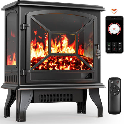 Electric Fireplace Heater with App & Remote ｜ 24″