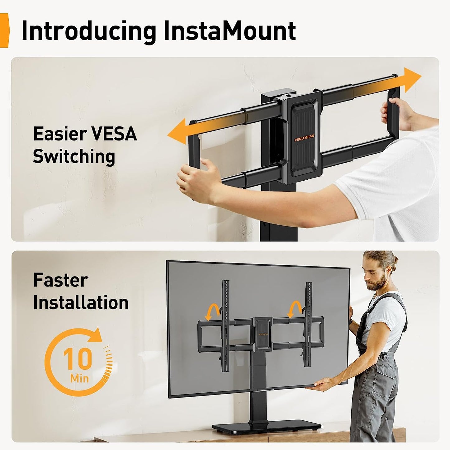 Swivel Tabletop TV Stand For 37" to 80" TVs