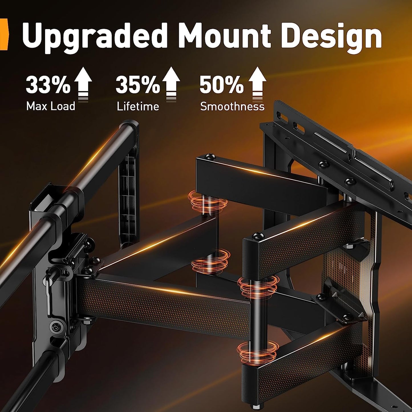 Full Motion TV Wall Mount For 40" to 86" TVs