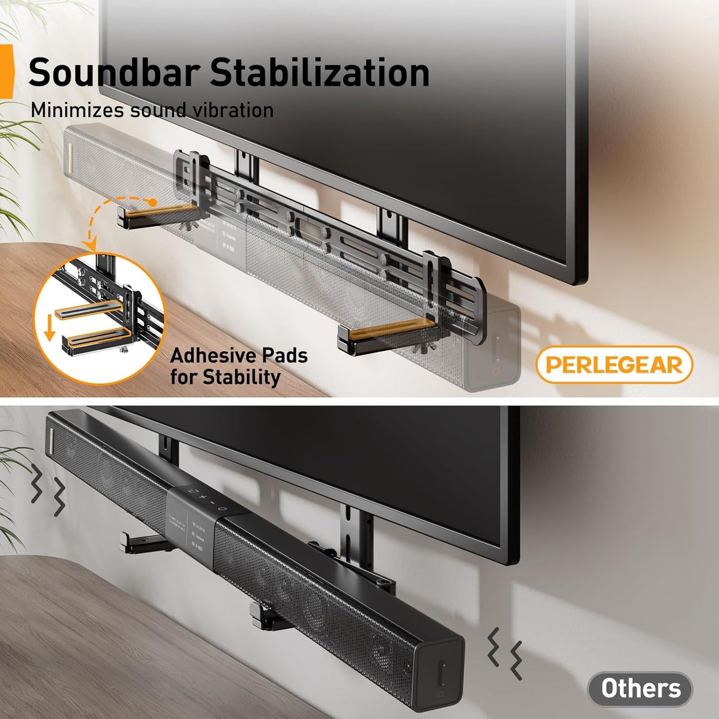 Soundbar Mount with Holes/Without Holes