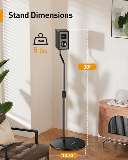 Height-Adjustable Speaker Stand Pair