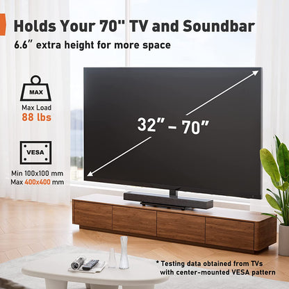 Swivel Tabletop TV Stand For 32" to 70"
