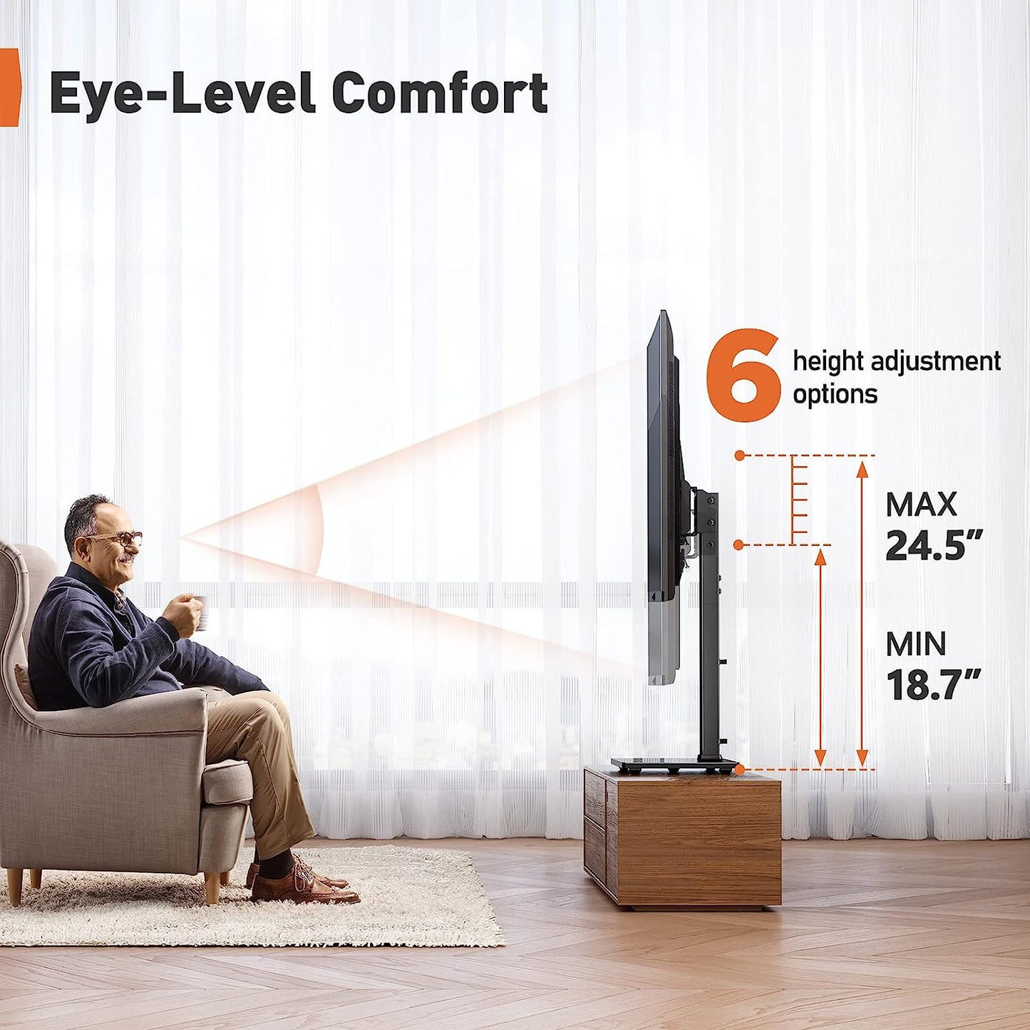 Swivel Tabletop TV Stand For 32" to 70"