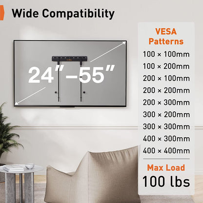 Studless TV Wall Mount For 24" To 55" TVs, PGMT7