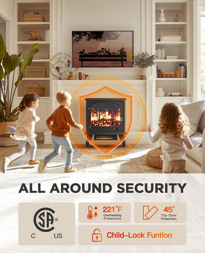 Electric Fireplace Heater with App & Remote ｜ 24″
