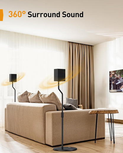 Height-Adjustable Speaker Stand Pair