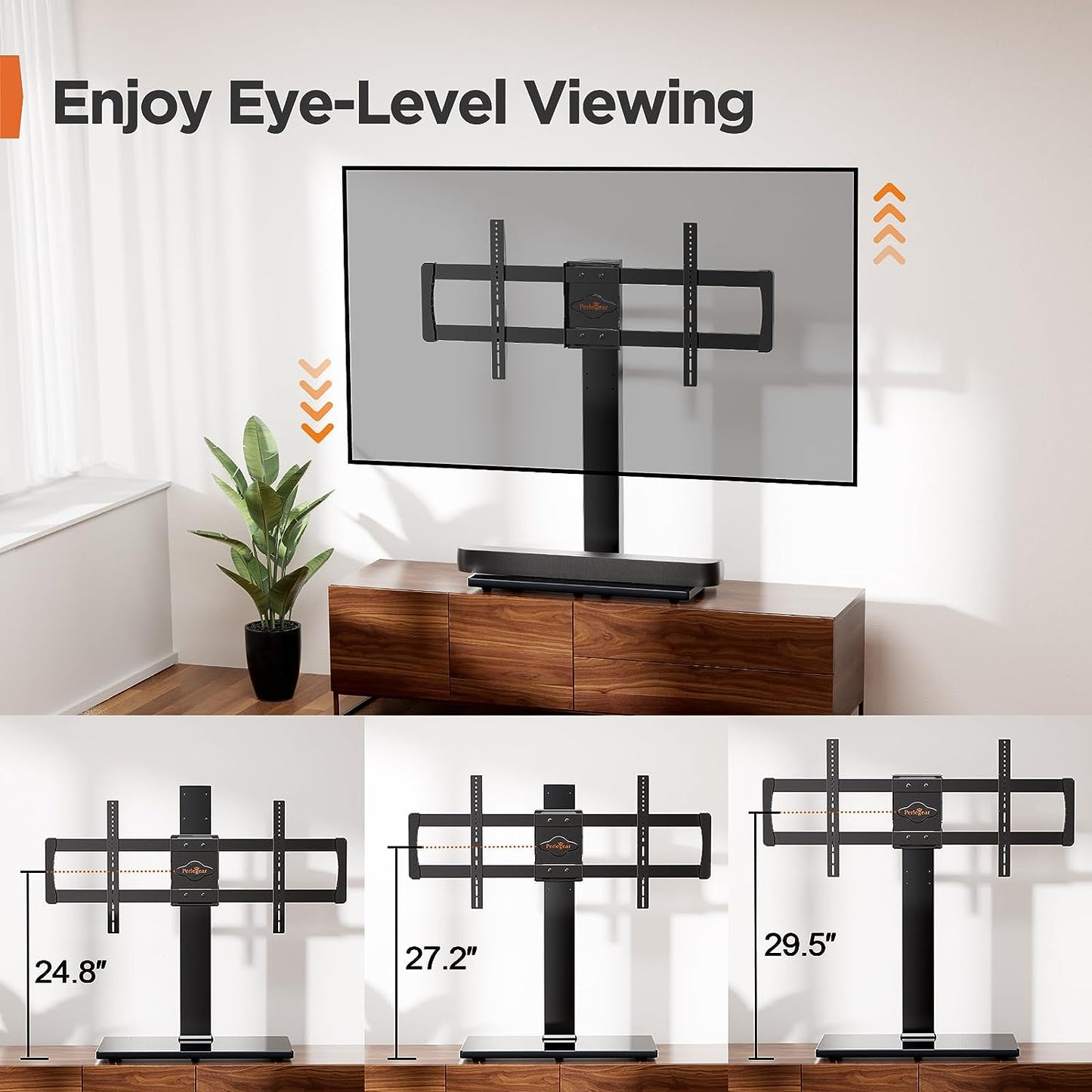 Swivel Tabletop TV Stand For 43" to 85" TVs
