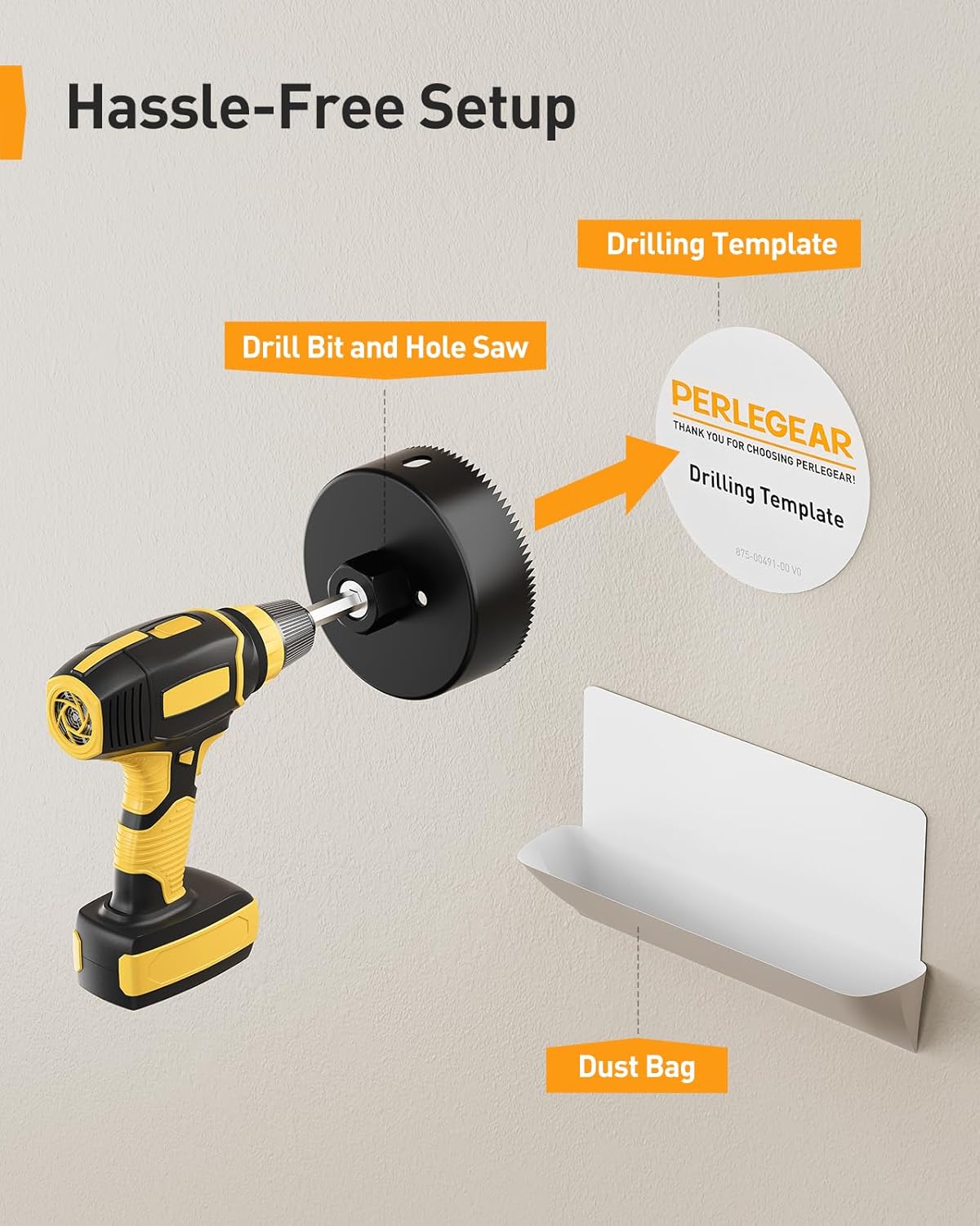 Perlegear Cord Hider for Wall Mounted TV, in-Wall Cable Management Kit