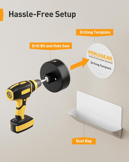 Perlegear Cord Hider for Wall Mounted TV, in-Wall Cable Management Kit