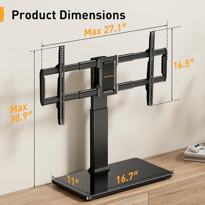 Swivel Tabletop TV Stand For 37" to 80" TVs